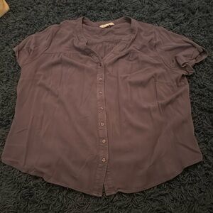 Market & Spruce Gray Button down short sleeve shirt. size 2XL